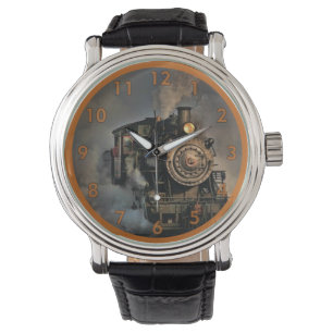 Vintage Steam Engine Tåg Armbandsur