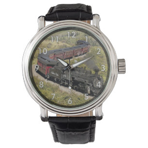 Vintage Steam Engine Tåg, C & TS-489 Armbandsur