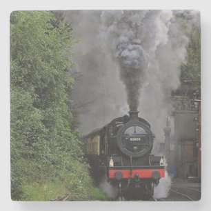 Vintage Steam Engine Tåg Stenunderlägg