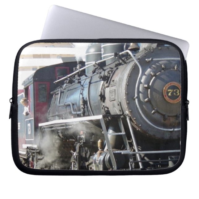 Vintage Steam Locomotive Laptop Fodral (Framsidan)
