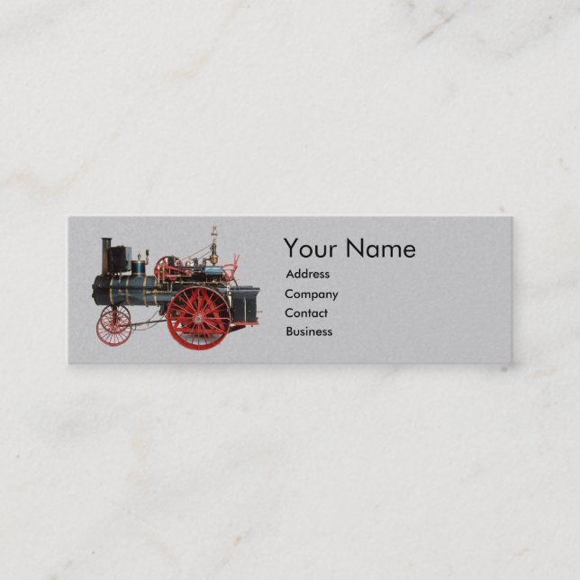 VINTAGE STEAM LOCOMOTIVE MONOGRAM MINI VISITKORT (Framsida)