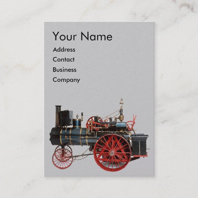VINTAGE STEAM LOCOMOTIVE MONOGRAM VISITKORT (Framsida)