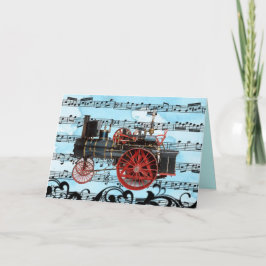 VINTAGE STEAM LOCOMOTIVE MUSICAL FARS DAG KORT