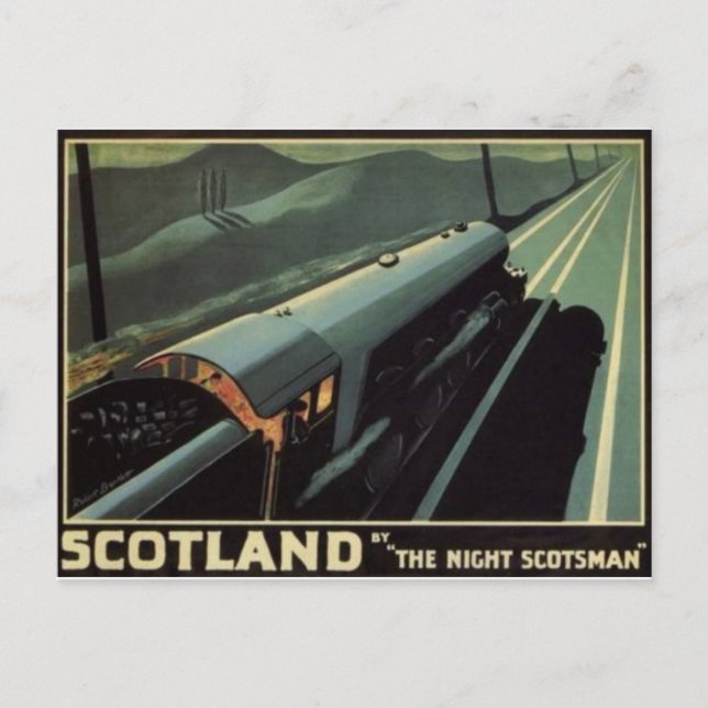 Vintage Steam Locomotive Postcard Vykort (Framsida)