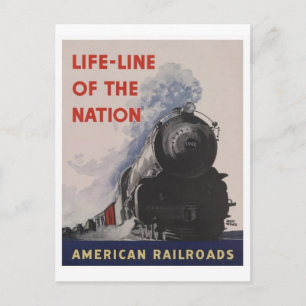 Vintage Steam Locomotive Postcard Vykort