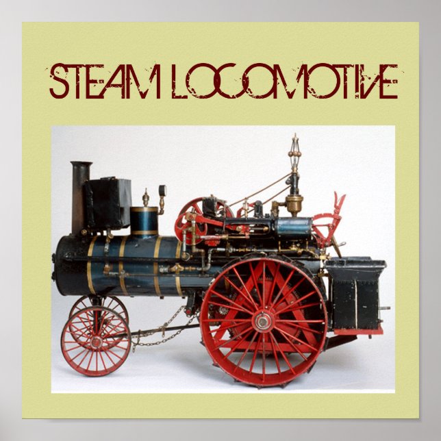 VINTAGE STEAM LOCOMOTIVE POSTER (Framsidan)