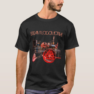 VINTAGE STEAM LOCOMOTIVE Red Black Tee