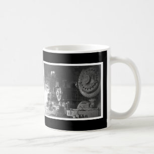 Vintage Steam Locomotive Roundhouse Kaffemugg