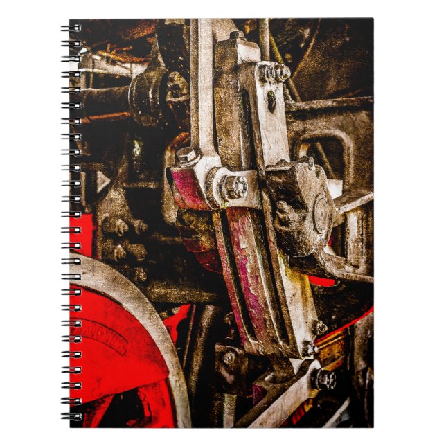 Vintage Steam Tåg - Drivgarn Anteckningsbok (Framsidan)