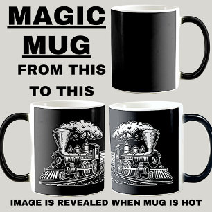 Vintage Steam Tåg Engine Magic Morphing Mugg