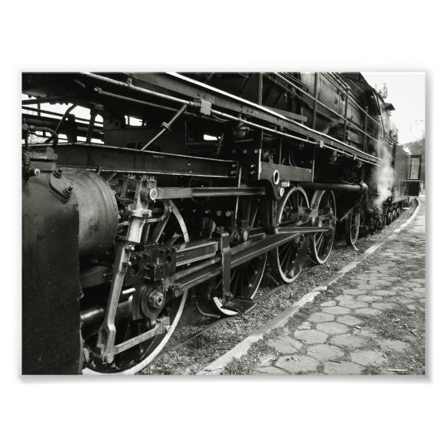 Vintage Steam Tåg Fototryck (Framsidan)