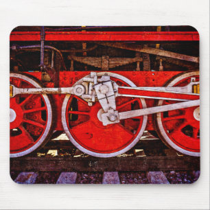 Vintage Steam Tåg Hjul Musmatta