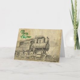 Vintage Steam Tåg julkort Helgkort