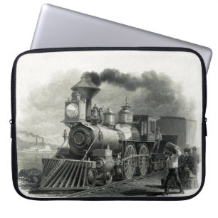 Vintage Steam Tåg Laptop Fodral