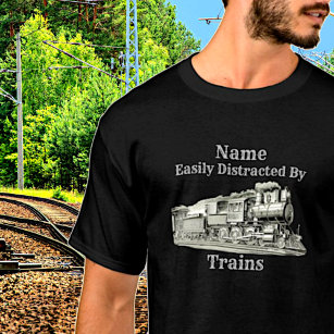Vintage Steam Tåg lätt uppdelat efter, lägg till N T Shirt