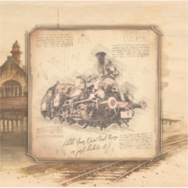 Vintage Steam Tåg/Locomotive Art. Drivrutinsgåva Klistermärken