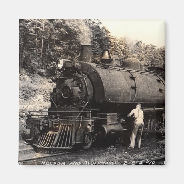 Vintage-Steam Tåg Magnet (Framsidan)