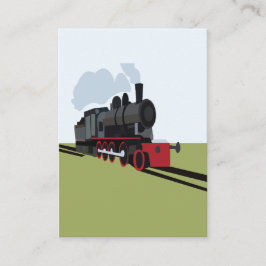 Vintage Steam Tåg om Railroad Track Art Visitkort