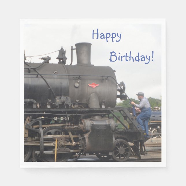 Vintage Steam Tåg Pappersservett (Framsidan)