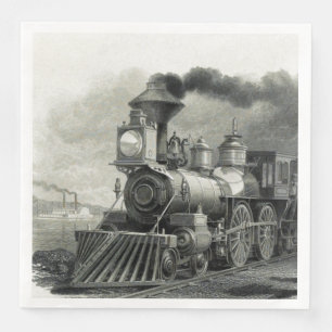 Vintage Steam Tåg Pappersservett