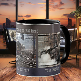 Vintage Steam Tåg Personlig Photo Mugg