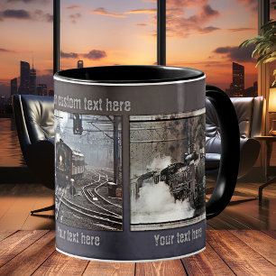 Vintage Steam Tåg Personlig Photo Mugg