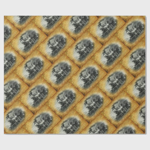 Vintage Steam Tåg Presentpapper
