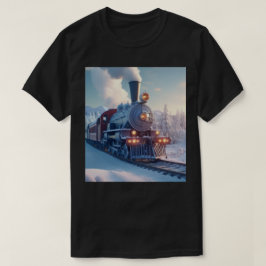Vintage Steam Tåg Winter Ligcape Snö Mountain T Shirt