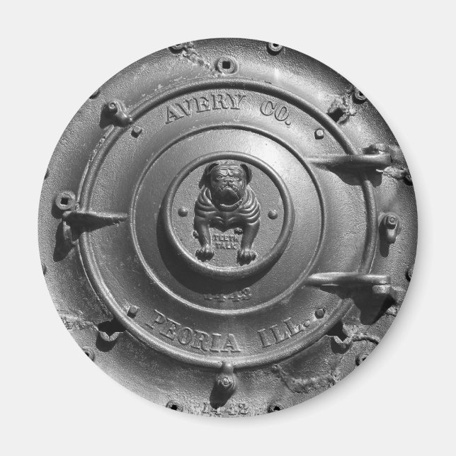 Vintage Steam Tractor Front. Magnet (Framsidan)