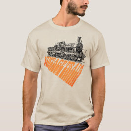 Vintage Steam Train Graphic T Shirt