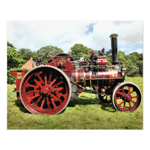 VINTAGE STEAM-TRAKTIONSMOTORER FOTOTRYCK