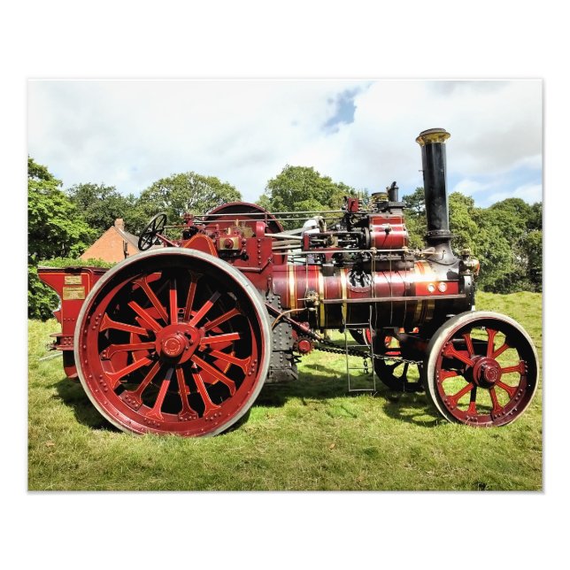 VINTAGE STEAM-TRAKTIONSMOTORER FOTOTRYCK (Framsidan)