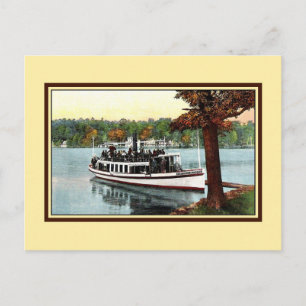 Vintage steamer Sjö Bomosee Rutland VT Vykort