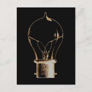 Vintage Steampunk Art Ljusglödlampa Vykort