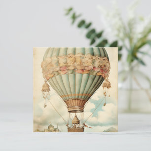 Vintage Steampunk Blue Luftballong