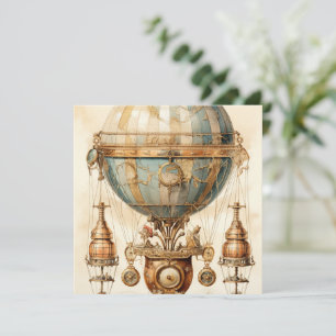 Vintage Steampunk Blue Luftballong (3)