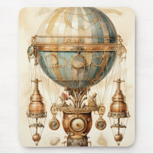 Vintage Steampunk Blue Luftballong (3) Musmatta