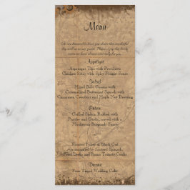 Vintage Steampunk Bride Bröllop Menu Meny