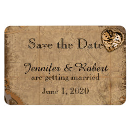 Vintage Steampunk Bride Bröllop spara datum Magnet