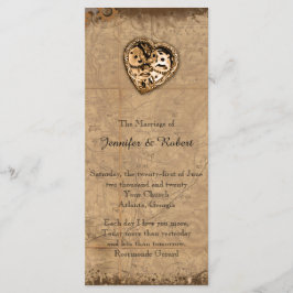 Vintage Steampunk Bride Bröllopsprogram Program