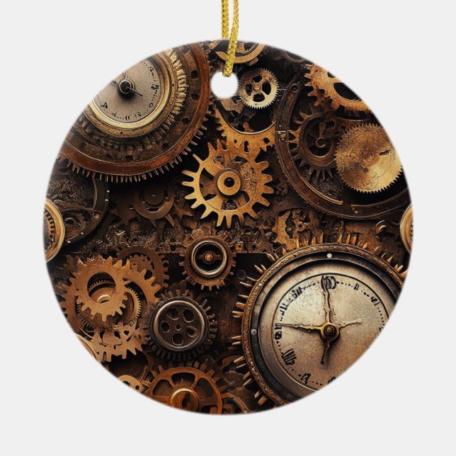 Vintage Steampunk Christmas Ornament (Framsidan)