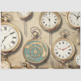 Vintage Steampunk Clocks industriellt