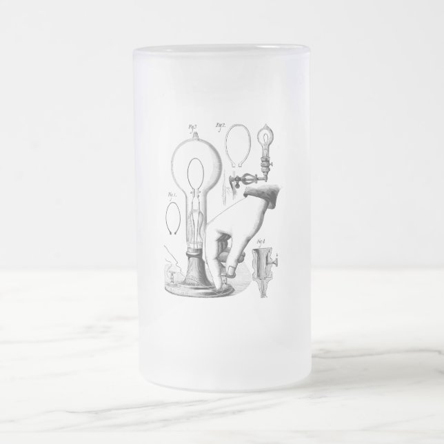 Vintage Steampunk Edison tänder kulan Frostat Ölglas (Center)