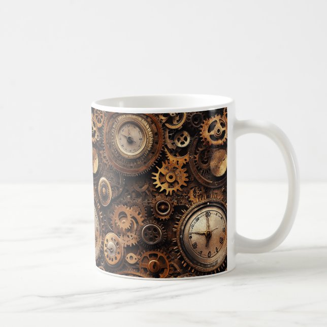 Vintage Steampunk Kaffe Mugg (Höger)