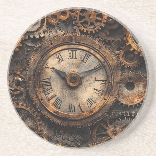 Vintage Steampunk Koppmatta Underlägg (Framsidan)