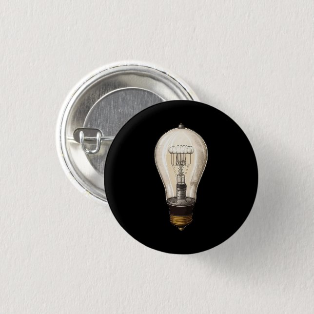 Vintage Steampunk Light Bulb Knapp (Framsida & baksida)