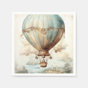 Vintage Steampunk Luftballong (2) Pappersservett