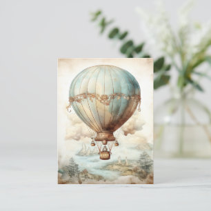 Vintage Steampunk Luftballong (2) Vykort