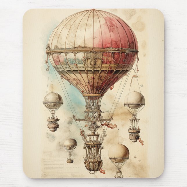 Vintage Steampunk Luftballong (4) Musmatta (Framsidan)