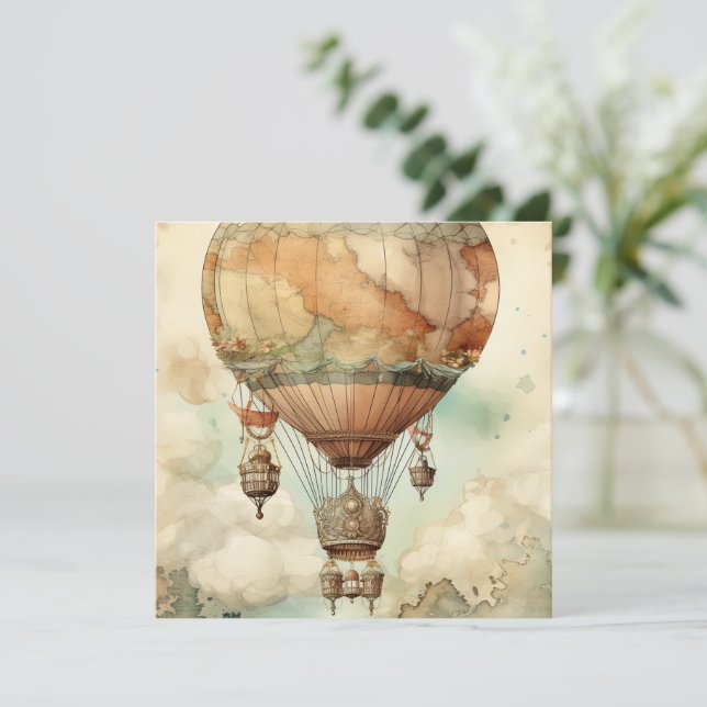 Vintage Steampunk Luftballong (5) (Stående Fram)